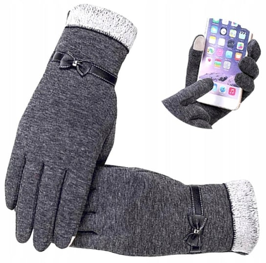 Zimowe Dotykowe Ciepłe Rękawiczki Ocieplane Damskie Do Smartfonu Długie Emo Edibazzar