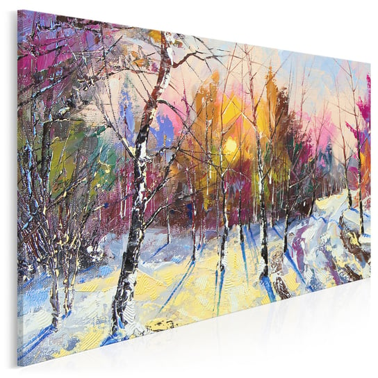 Zimowy poranek - nowoczesny obraz na płótnie - 120x80 cm VAKU-DSGN Nowoczesne obrazy
