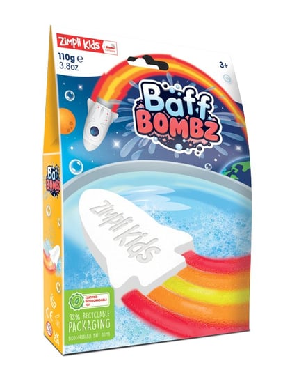 Zimpli Kids, Rakieta do kąpieli zmieniający kolor wody, Rainbow Baff Bombz Zimpli