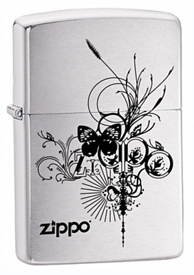 Zippo, Zapalniczka, Butterfly, Brushed Chrome Zippo