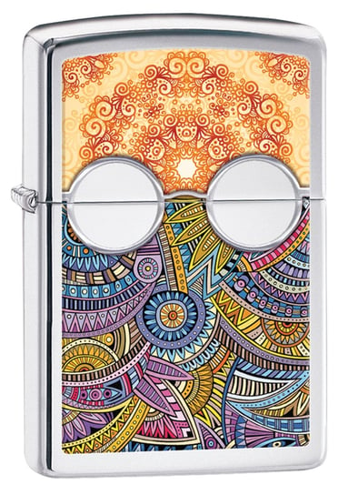 Zippo, Zapalniczka, Hippie Glasses, High Polish Chrome Zippo