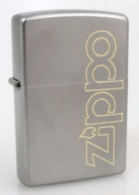 Zippo, Zapalniczka, Logo, Satin Chrome Zippo