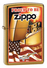 Zippo, Zapalniczka, Mazzi Zippo Flag, Harvest Bronze Zippo