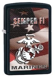 Zippo, Zapalniczka, US Marines-Semper Fi, Black Matte Zippo