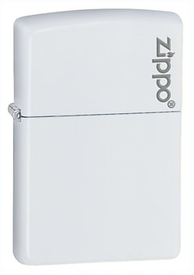 Zippo, Zapalniczka, White Matte Logo Zippo