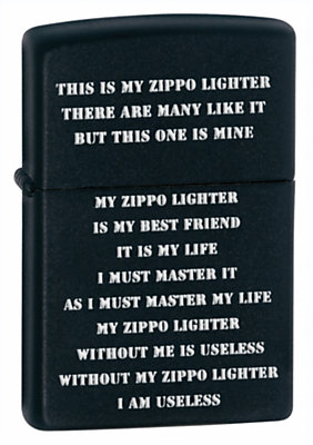 Zippo, Zapalniczka, ZPP Card, Black Matte Zippo
