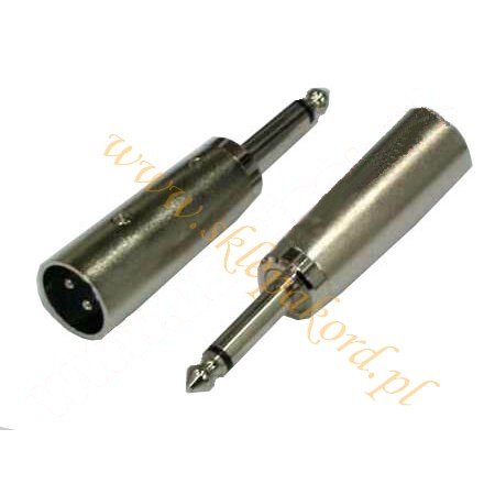 Złącze Jack wtyk 6.3 mm / wtyk mikrofonowy męski canon Lechpol