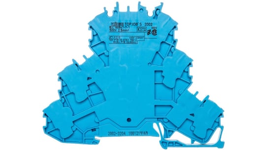 Złączka 3-piętrowa 2,5mm2 N/N/N niebieska TOPJOBS 2002-3204 Wago
