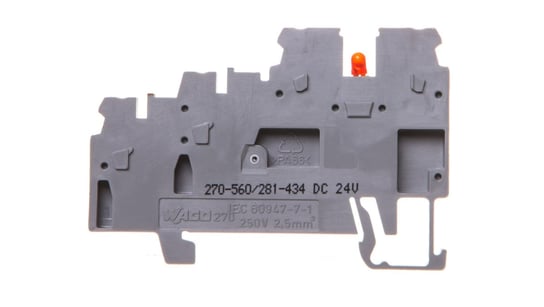 Złączka 3-przewodowa do czujników z LED szara 270-560/281-434 Wago