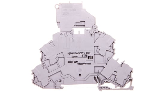 Złączka dwupiętrowa bezpiecznikowa z uchylną podstawką bezpiecznika 2002-2611 Wago