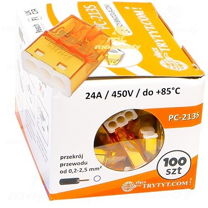 Złączka samozaciskowa 3x2,5  PC 213S 100szt Inna marka