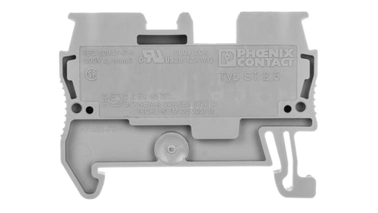 Złączka szynowa 2-przewodowa 0,08-4mm2 szara ST 2,5 3031212 PHOENIX CONTACT
