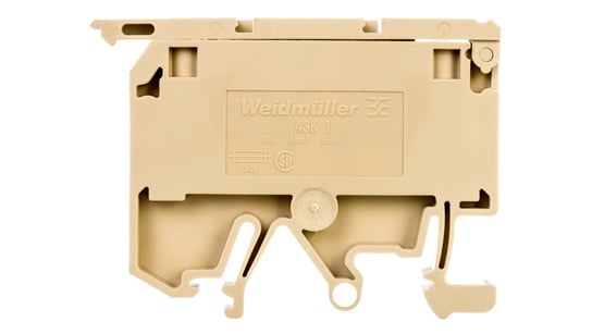 Złączka szynowa bezpiecznikowa 2-przewodowa 4mm2 G 5x20mm beżowa ASK 1/EN 0474560000 Weidmuller