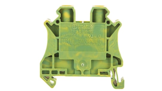 Złączka szynowa ochronna 2-przewodowa 0,2-10mm2 zielono-żółta UT 6-PE 3044157 PHOENIX CONTACT