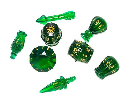 Złodziej - Szmaragd emisariuszy (Zielone), komplet kości RPG, PolyHero PolyHero