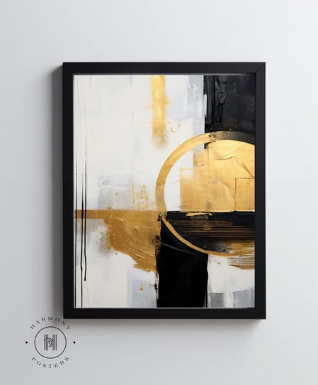 Złota abstrakcja - 30x40 cm - Bez ramy Harmony Posters