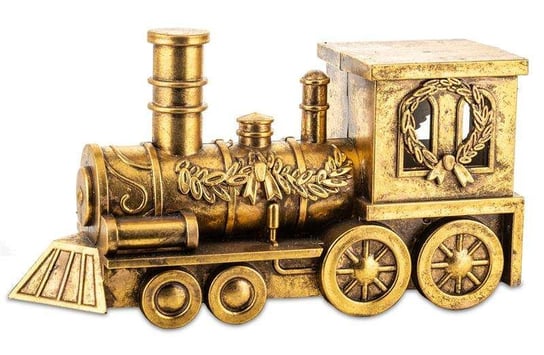Złota ceramiczna Ozdoba lokomotywa Art-Pol