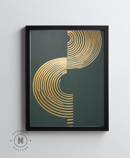 Złota geometria - 30x40 cm - Bez ramy Harmony Posters