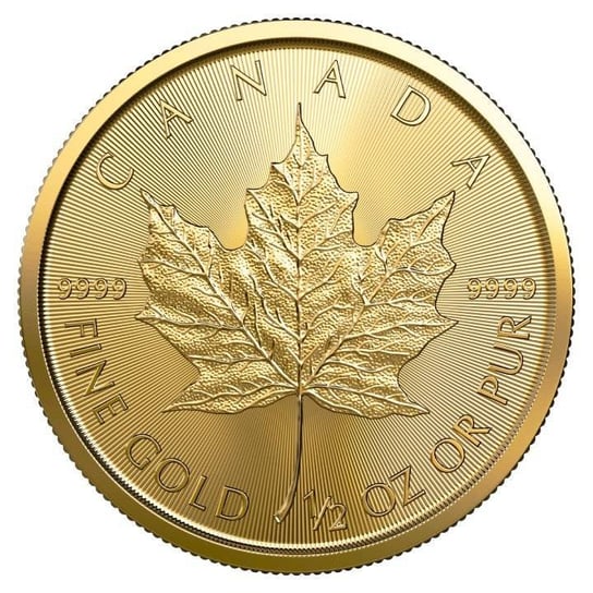 ZŁOTA MONETA KANADYJSKI LIŚĆ KLONOWY 1/2 oz The Royal Canadian Mint