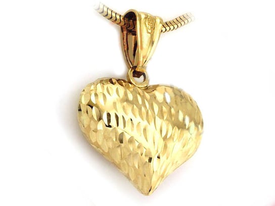 Złota przywieszka 585 diamentowane serce Lovrin