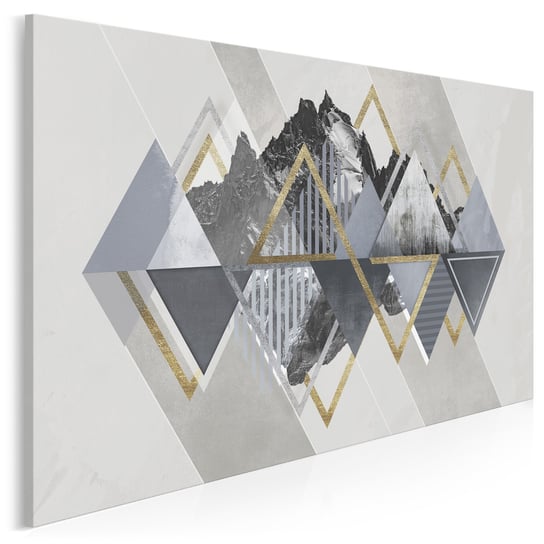 Złote góry - nowoczesny obraz na płótnie - 120x80 cm VAKU-DSGN Nowoczesne obrazy