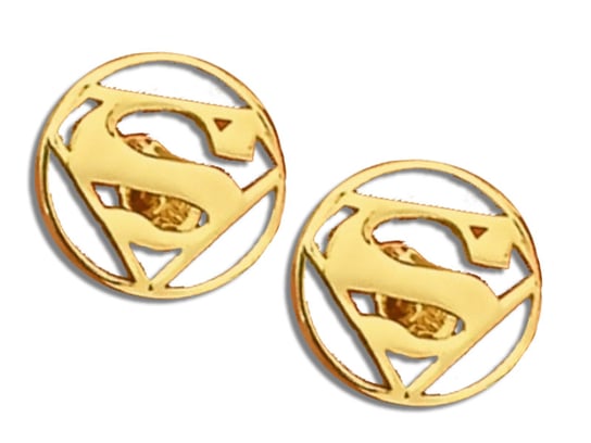 Złote Kolczyki 585 Celebrytki Superman 1,1G Lovrin