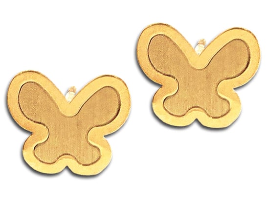 Złote Kolczyki 585 Delikatne Motylki Na Sztyft Lovrin