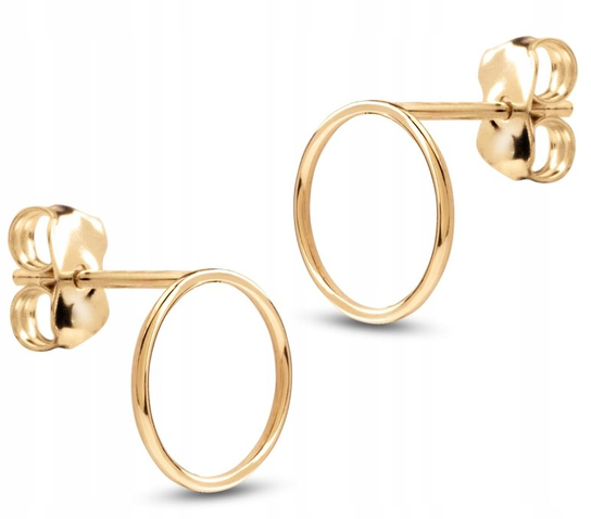 ZŁOTE KOLCZYKI OKRĄGŁE RING 8KT 333 Goldmark