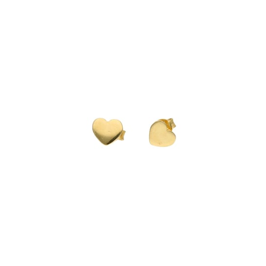 Złote kolczyki sztyft w kształcie serca 585 14k Rosanto