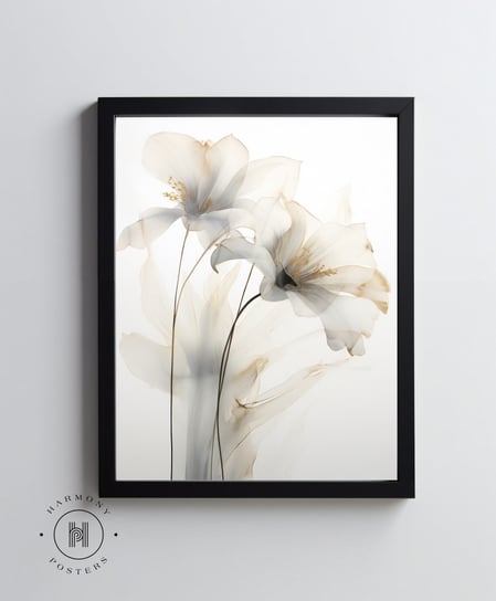 Złote lilie - 40x50 cm - Bez ramy Harmony Posters