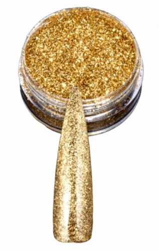Złote metaliczne płatki do paznokci - CHROME MIRROR 02 Raisin