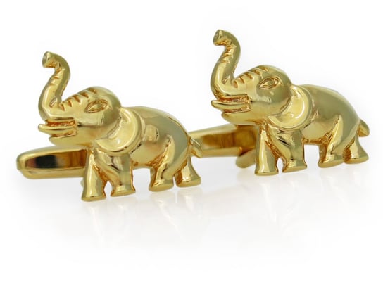 Złote spinki do mankietów - słonie A286 Modini