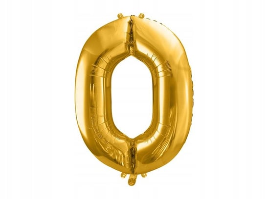Złoty Duży Foliowy Balon Na Urodziny Cyfra 0 Inna marka