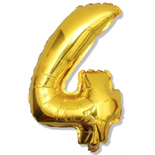 Złoty Duży Foliowy Balon Na Urodziny Cyfra 4 Inna marka