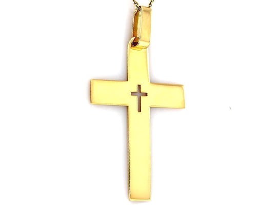 Złoty Krzyż 333 Blaszka Z Wyciętym Krzyżem 8Kt Lovrin