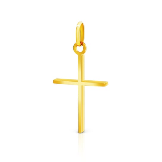 Złoty Krzyżyk 585 Złota Zawieszka Krzyż Irbis