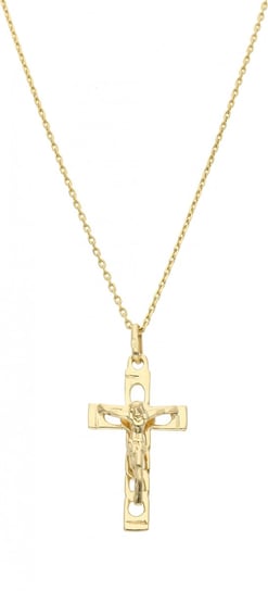 Złoty krzyżyk z wizerunkiem Jezusa 585 14k Rosanto