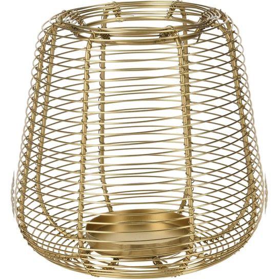 Złoty lampion na świeczkę, metal Home Styling Collection