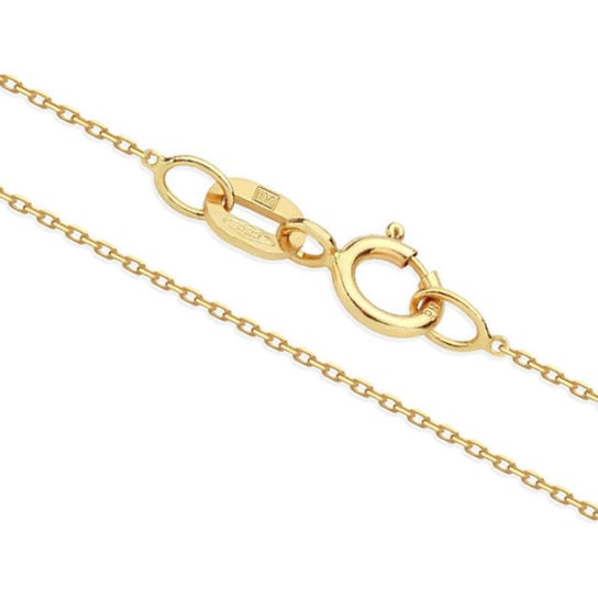 Złoty Łańcuszek 375 Silny Splot Klasyczny Ankier Na Prezent 38 Cm Elegancki Wzór Lovrin