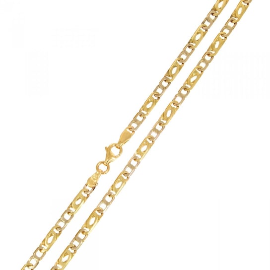 złoty łańcuszek dwukolorowy 55cm la.00732 pr.585 Caspol
