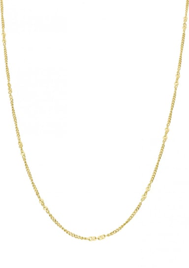 Złoty łańcuszek pancerka ze zdobieniami 50 cm 58514k Rosanto