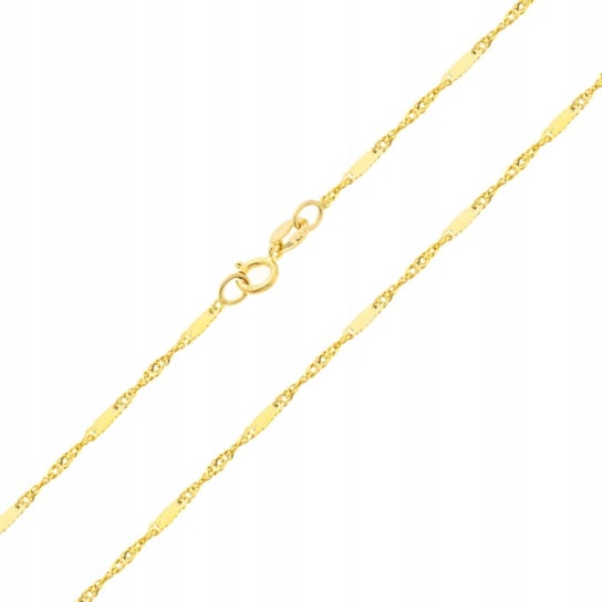 Złoty łańcuszek singapur z blaszkami 40 cm-pr. 585 Inny producent