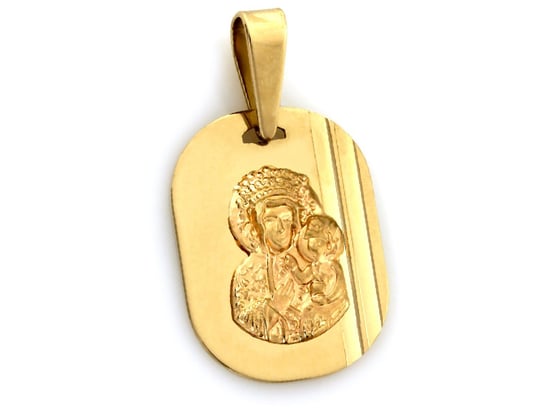 Złoty Medalik 333 W Kształcie Owalu Z Matką Boską 0,76G Lovrin