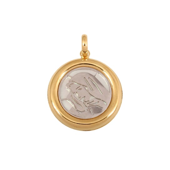 Złoty Medalik 585 1.75 g Chrzest Komunia Rodium