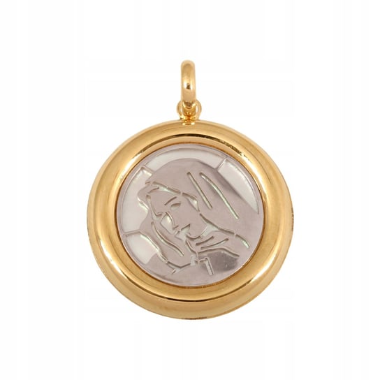 Złoty Medalik 585 2.30 g Chrzest Komunia Rodium