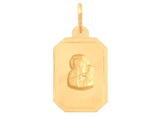 Złoty Medalik 585 Ścięta Blaszka Matka Boska 0,95G Lovrin