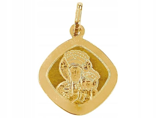 Złoty medalik romb 585 Matka Boska Częstochowska na prezent Chrzest Komunia Lovrin