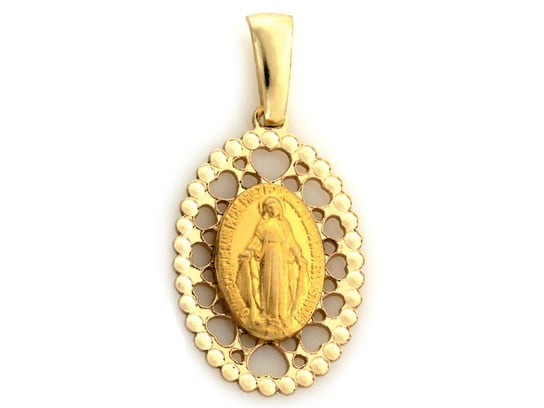 Złoty Owalny Medalik 333 Matka Boska Z Ażurem 0,68G Lovrin