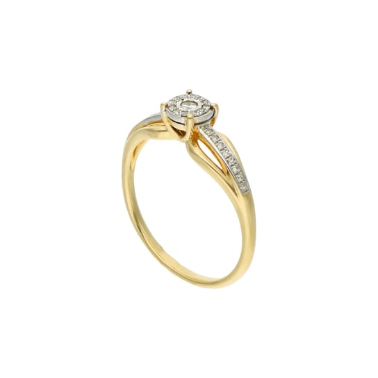 Złoty pierścionek z brylantami 585 14k Rosanto
