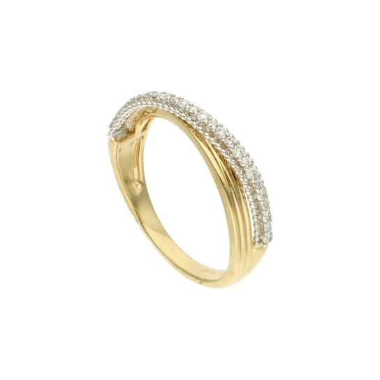Złoty pierścionek z brylantami 585 14k Rosanto